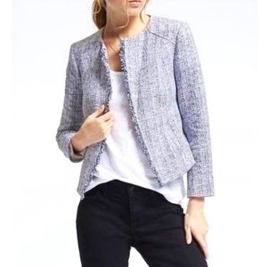 Banana Republic Light Blue Boucle Blazer | Suit Jacket | Tweed